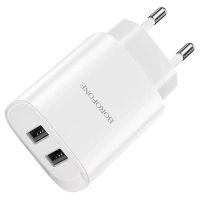 Сетевое зарядное устройство 2xUSB 2.1A 10W белый