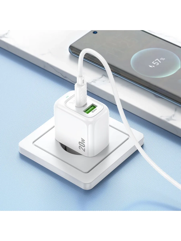 Зарядное устройство, USB 3.0 QC PD 20W кабель Type-C