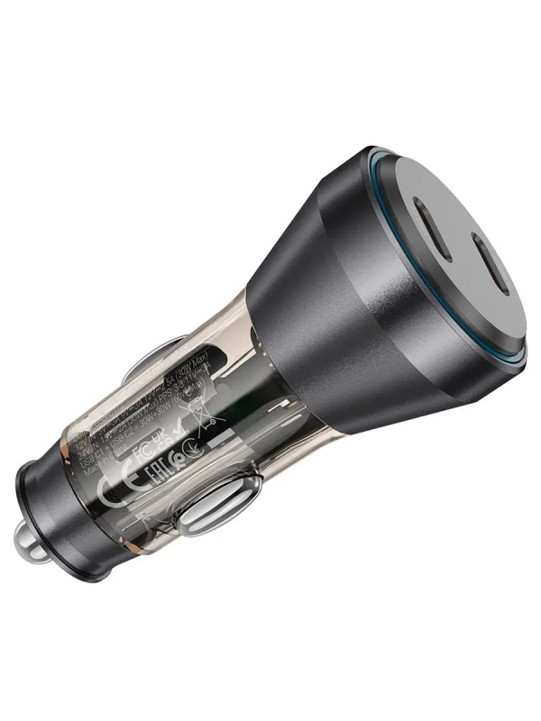 Автомобильное зарядное устройство NZ12C 60W TypeC 30W + 30W