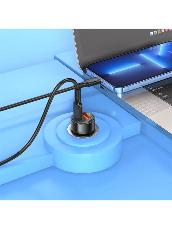 Адаптер автомобильный Borofone BZ20 Smart 38W PD+QC3.0