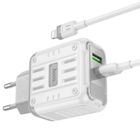 Сетевое зарядное устройство, 1 USB 3.0 QC+1 PD 45W (C136A)