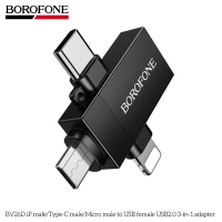 Переходник 3 в 1 USB-A Type-C Micro Lightning