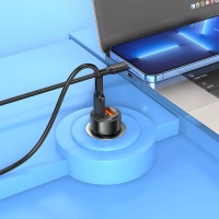 Адаптер автомобильный Borofone BZ20 Smart 38W PD+QC3.0