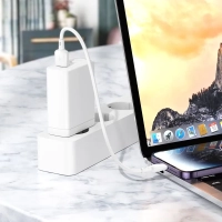 Короткий кабель USB - Lightning BOROFONE BX93 / 25см, 2.4A, 12W / белый