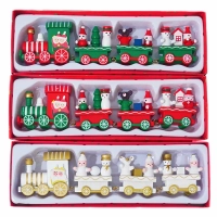 Новогодний паровозик 3 вагонч.20*5см