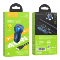 Автомобильное зарядное устройство, 2 PD 40W (Z48)