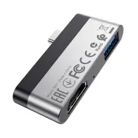 Адаптер переходник OTG BOROFONE DH2 Type-C to USB3.0 + HDMI (1 USB 3.0 + 1 HDMI)