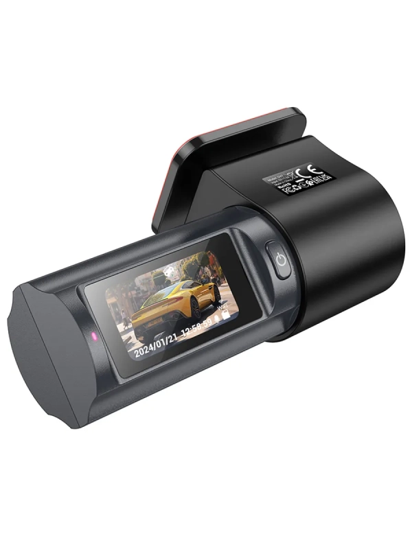 Видеорегистратор автомобильный Hoco DV7 Driving черный, 2K, Wi-Fi, Global