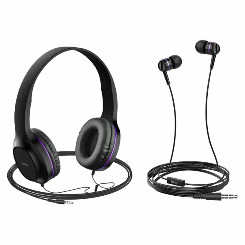 Проводные наушники HOCO W24 Enlighten, Jack 3.5mm, 1.2 м