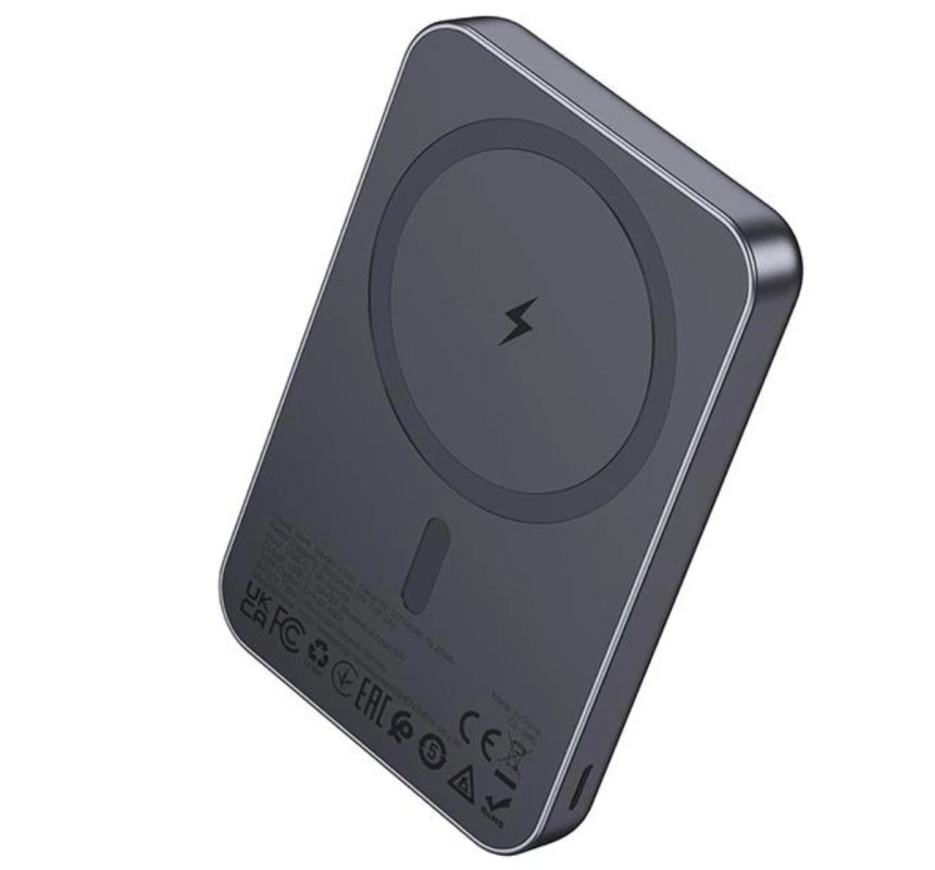 Легкий магнитный Power Bank Hoco 5000 mAh J160 Magsafe, черный