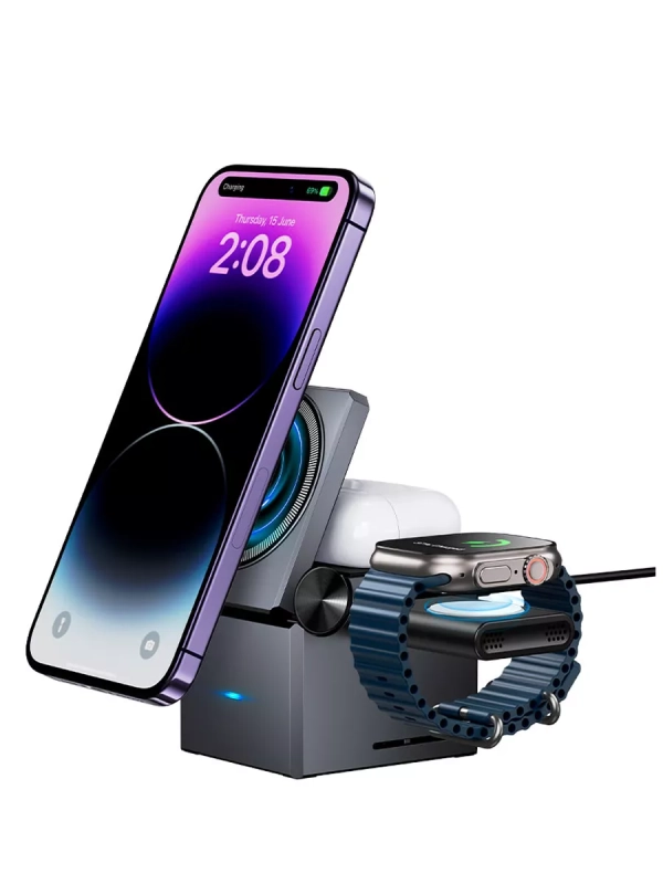 Беспроводная зарядная станция HOCO CQ8 3 в 1