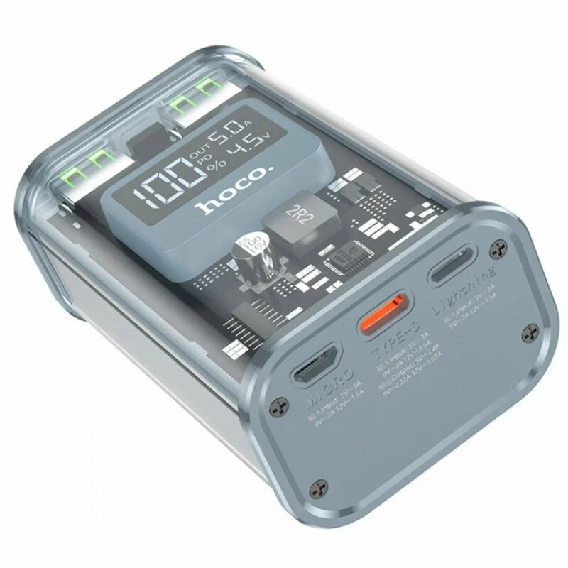 Внешний аккумулятор (Power Bank) Hoco J105, 10000 mAh, серый