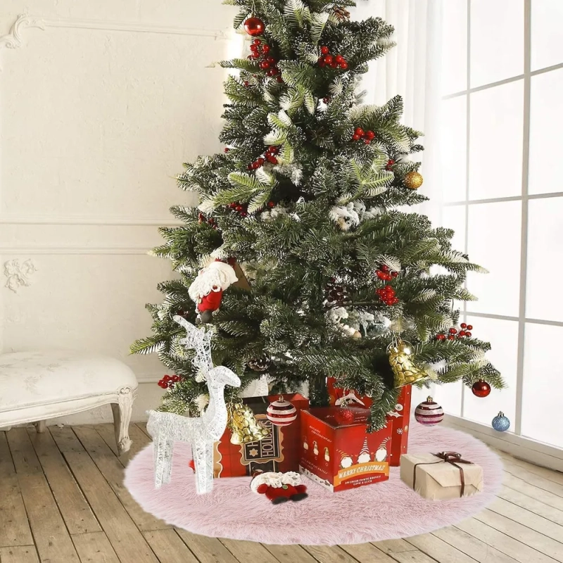 Меховой коврик юбка под елку новогоднюю