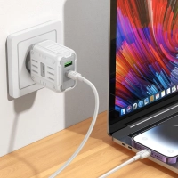 Сетевое зарядное устройство, 1 USB 3.0 QC+1 PD 45W (C136A)