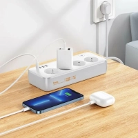 Сетевой фильтр 3*USB, 1*Type-C, 4*розетки 1.5M