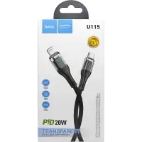 hoco Кабель для мобильных устройств Apple Lightning/USB Type-C, черный