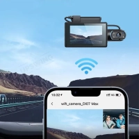 Видеорегистратор Hoco DI07 Max (WIFI version), 2 камеры, Wi-Fi, черный