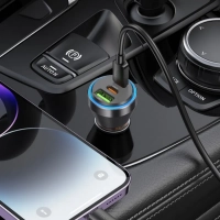 Автомобильное зарядное устройство hoco "NZ12D Lucky" 60W