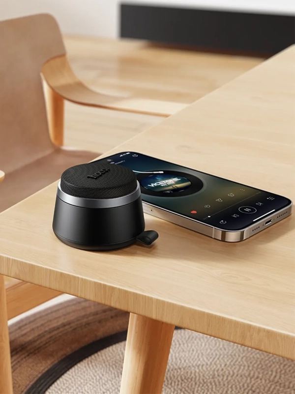 Портативная колонка HOCO HC43, Bluetooth, магнитное крепление, цвет черный