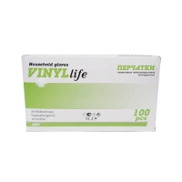 Перчатки виниловые неопудренные 50 пар/уп р.7