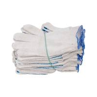 Перчатки х/б с ПВХ, 40гр, 10 класс, точка, белые