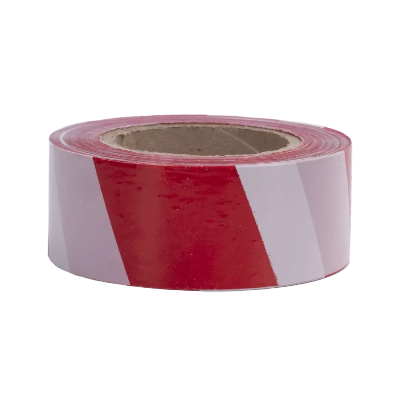 Лента для ограждения бело-красная 50 мм &times; 200 м