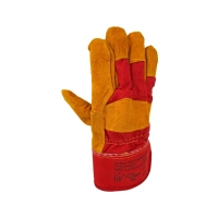 Перчатки спилковые комбинированные утепленные