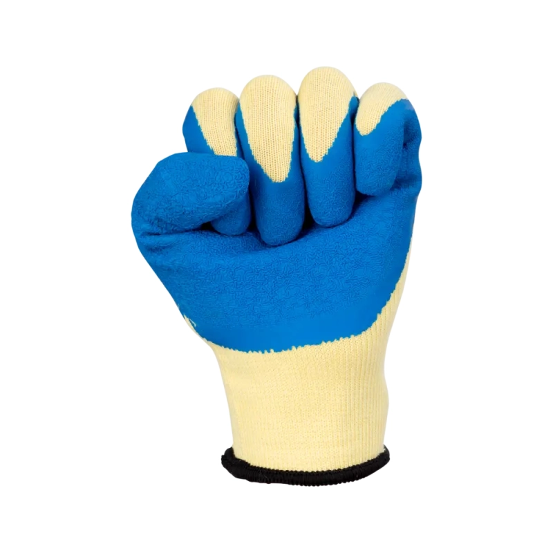 Перчатки трикотажные рифленый латекс р.10 (синий)