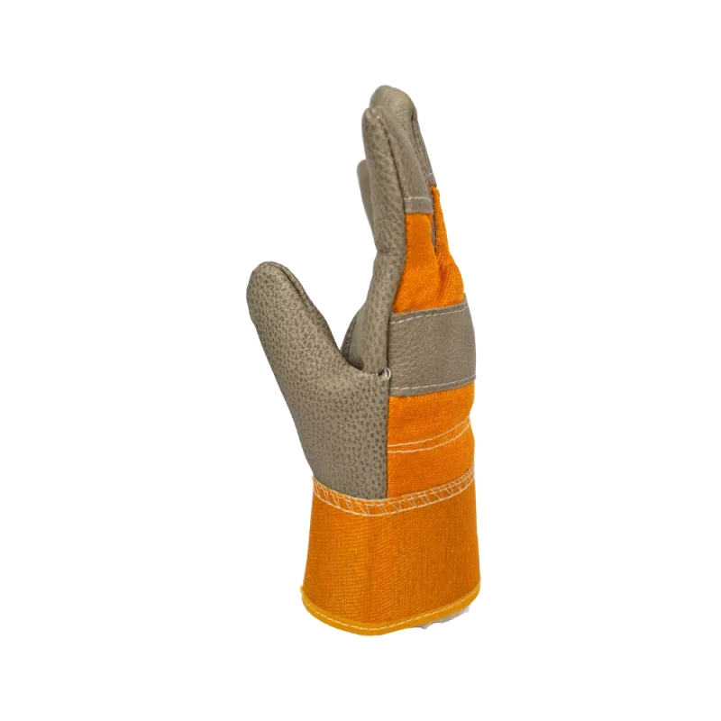 Перчатки кожаные комбинированные утеплённые Юкон