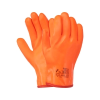 Перчатки ПВХ утеплённые бензомаслостойкие TM 2Hands Аляска, манжет - жесткая крага 3027