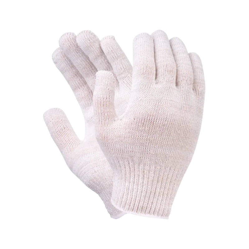 Перчатки х/б без ПВХ, 45гр, 10 класс, арт. 0114Р, белые