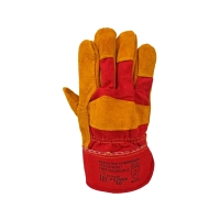 Перчатки спилковые комбинированные утепленные