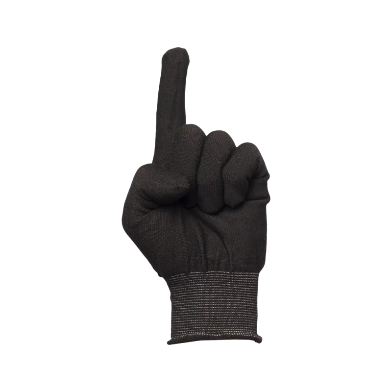 Перчатки нейлоновые без ПВХ черные 1402 (р.9-11)