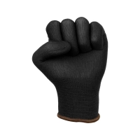 Перчатки нейлоновые без ПВХ, арт.1423 черные (р.9)