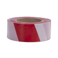 Лента для ограждения бело-красная 50 мм &times; 200 м