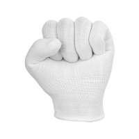Перчатки нейлоновые без ПВХ, арт.1402 (р.9-11) белые