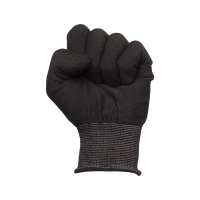 Перчатки нейлоновые без ПВХ черные 1402 (р.7-9)