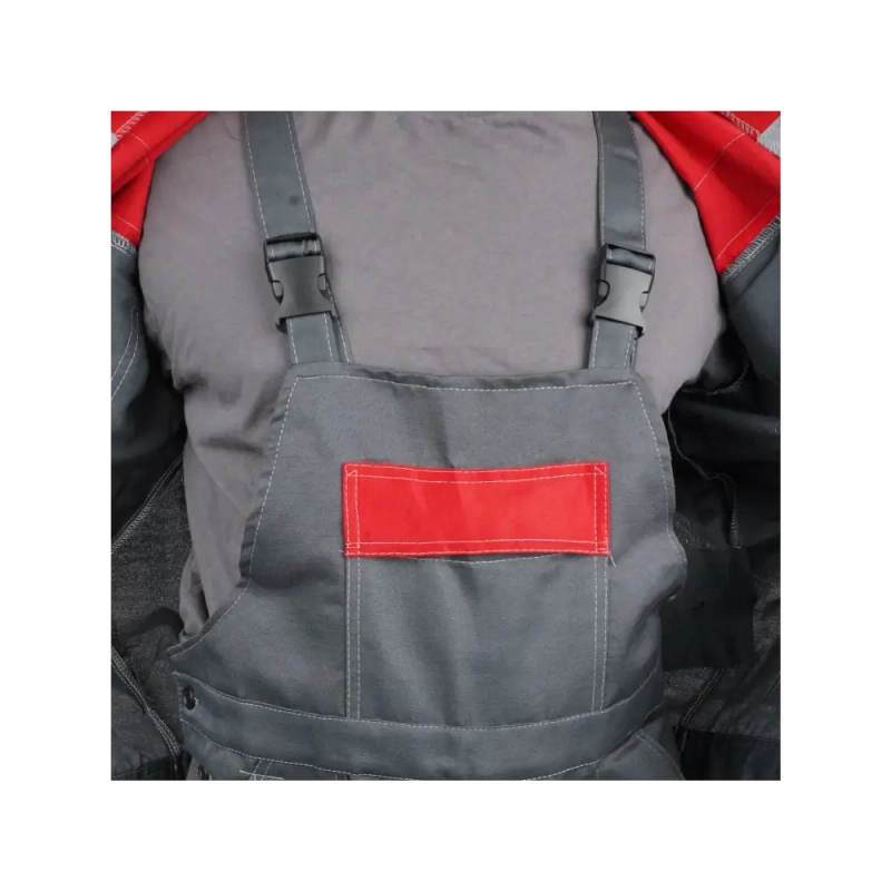 Костюм рабочий Нова, куртка+полукомбинезон, сер+красн 60-62/170-176