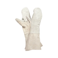 Краги спилковые двупалые, арт.1003