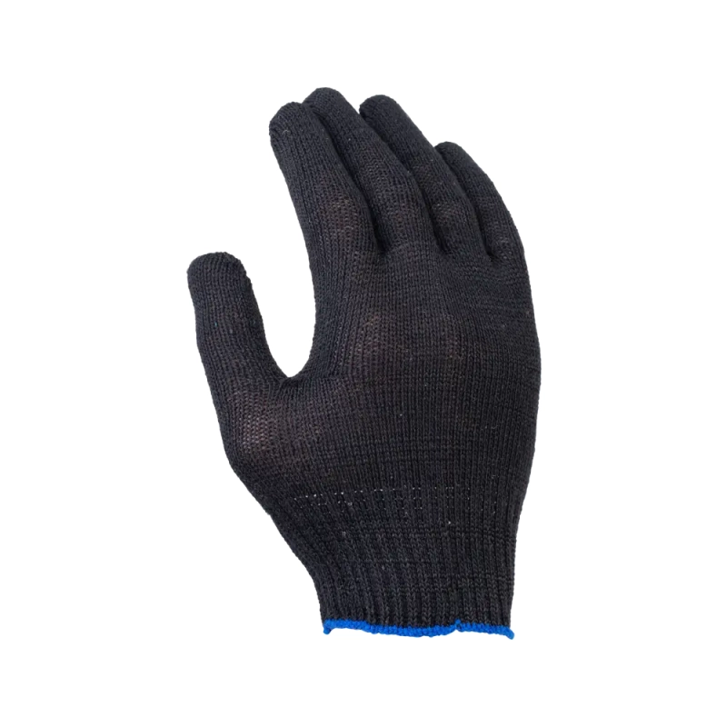 Перчатки х/б с ПВХ, 40гр, 10 класс, точка, черные