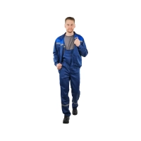 Костюм рабочий Техник, куртка+ полукомбинезон, синий+василек  рост 170-176 р.44-46