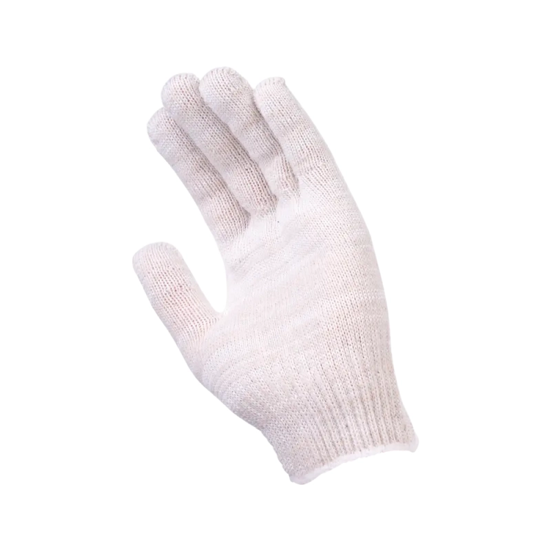 Перчатки х/б без ПВХ, 45гр, 10 класс, арт. 0114Р, белые