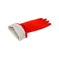 Краги спилковые сварщика пятипалые красные Трек-12, Fort 1007