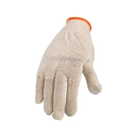 Перчатки х/б с ПВХ, 32гр, 10 класс, точка белые