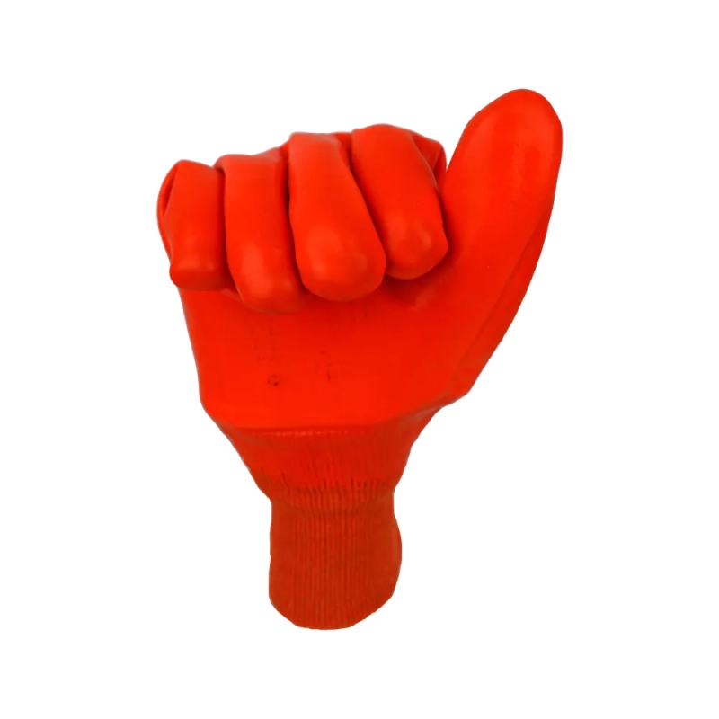 Перчатки ПВХ утеплённые бензомаслостойкие  Пламя, манжет резинка