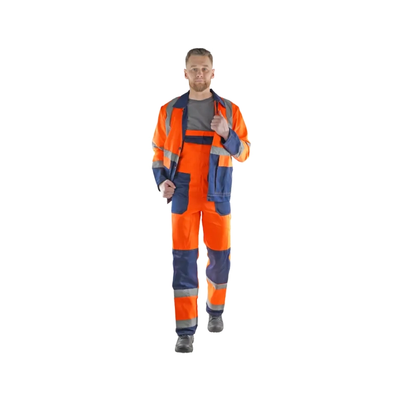 Костюм рабочий Скандин, куртка+полукомбинезон, оранж+син р. 56-58/170-176(Копия)