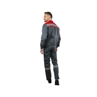 Костюм рабочий Нова, куртка+полукомбинезон, сер+красн 68-70/194-200