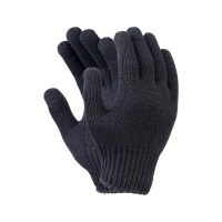 Перчатки х/б полушерсть без ПВХ, 56гр, 7 класс, арт. 0031Р, черные