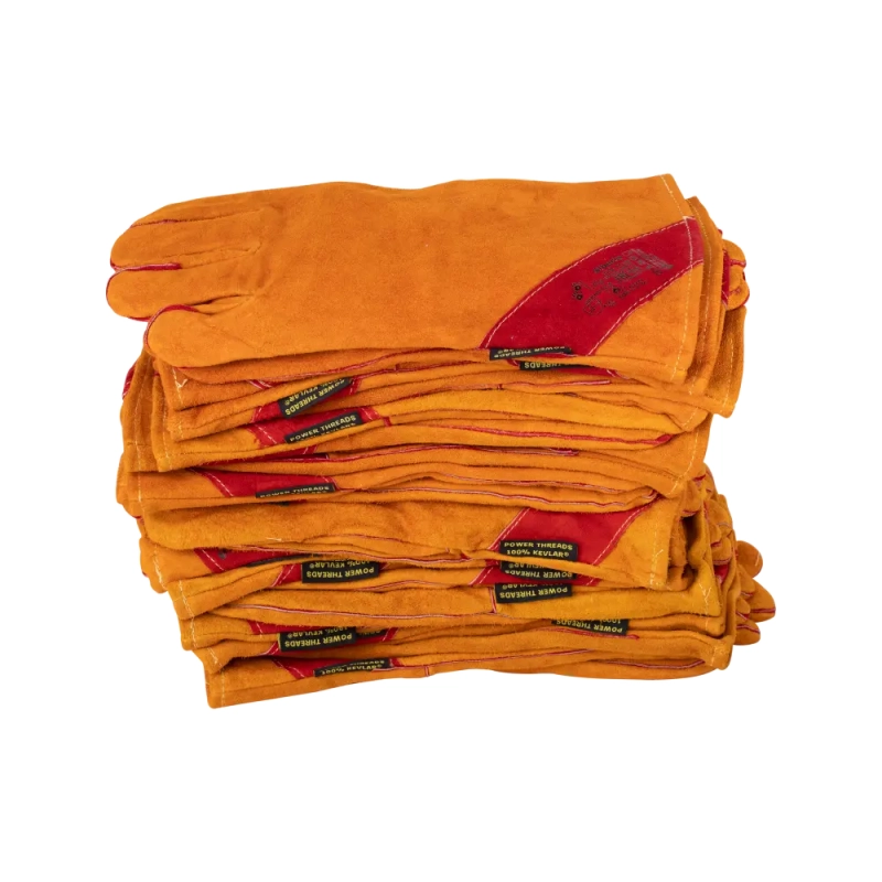 Краги спилковые сварщика пятипалые Siberia T12-11-RU Kevlar (р. 12)