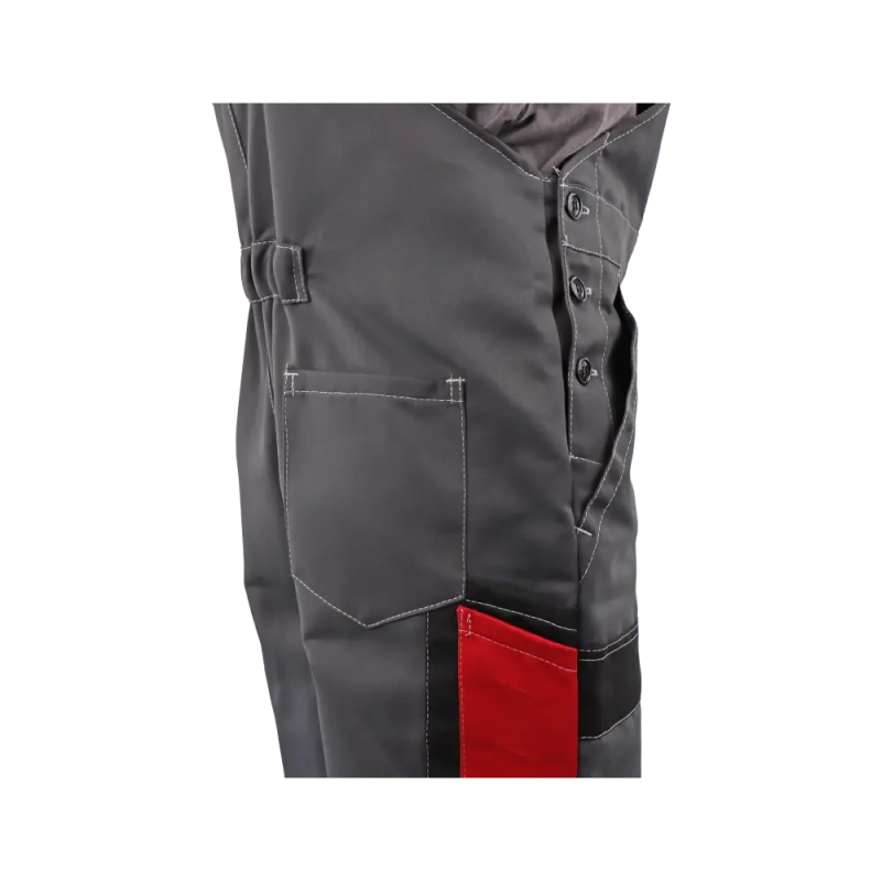 Костюм рабочий Виват, куртка+полукомбинезон, сер+красн р.60-62/170-176